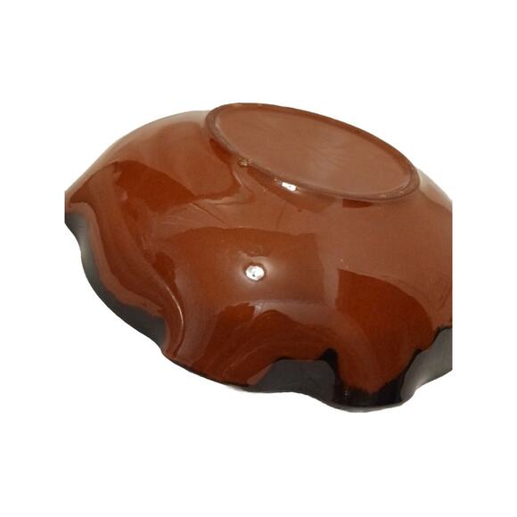 11" Spanish Pottery Swirl Hand Painted Bowl Glazed ARTSY Salad Nuts Candy Decor - Picture 10 of 16